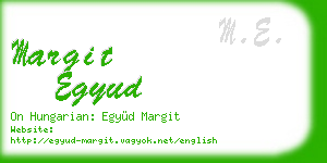 margit egyud business card