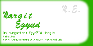 margit egyud business card